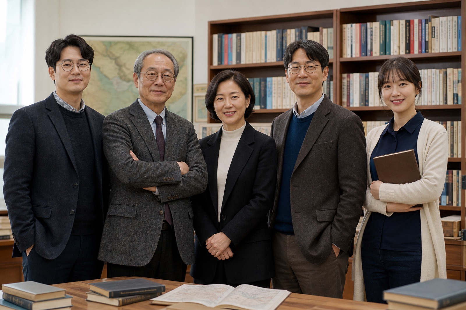 도서관에 함께 선 역사와 교육 분야 강사진 예시 사진